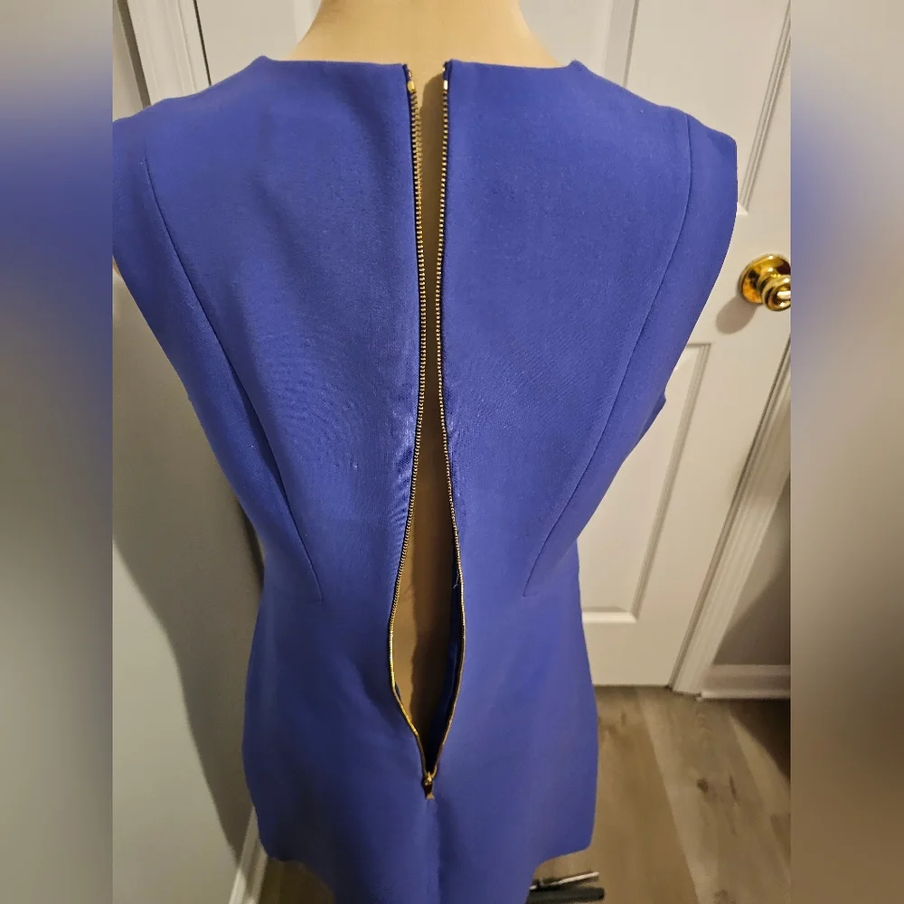 Kate Spade Sleeveless Royal Blue Or Purplelish Midi Dress Sz 4 - Picture 5 of 8